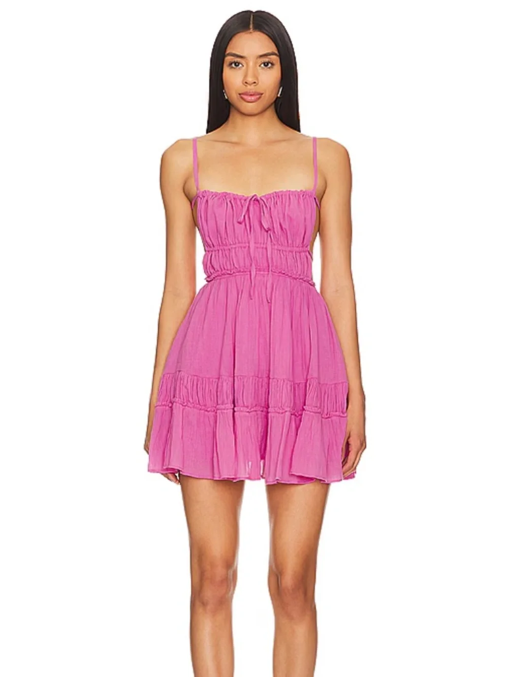 2 Free People Taking Sides Mini Dress Size Large: Fairway Green and Island Flowr - Picture 3 of 7